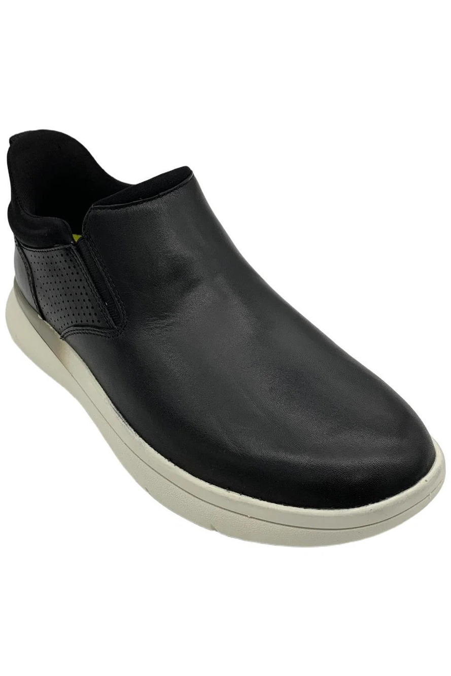 Florsheim Men's Fleet Plain Toe Sneaker Black/White - Medium